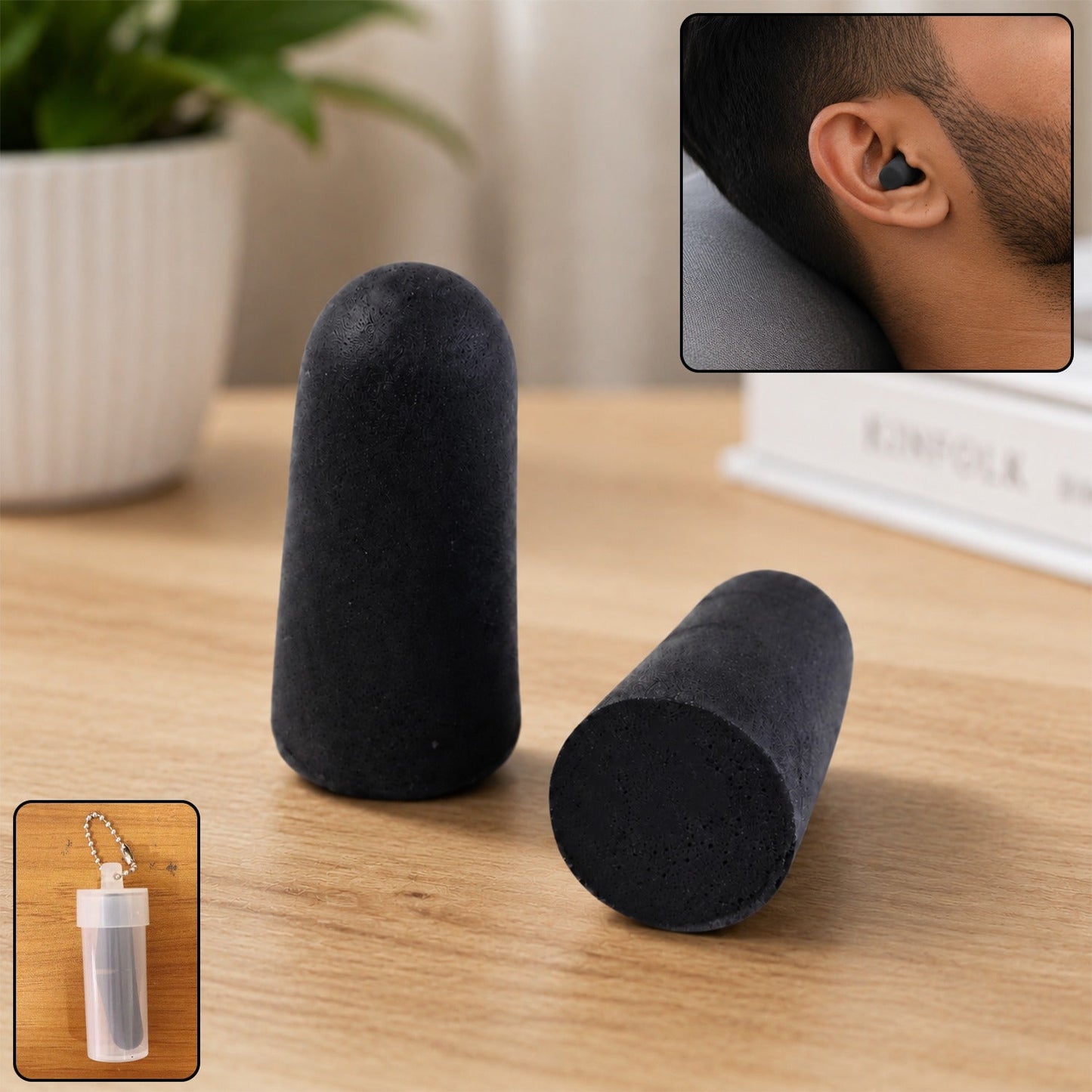Men Soft Ear Plugs with Case Noise Reduction for Sleep