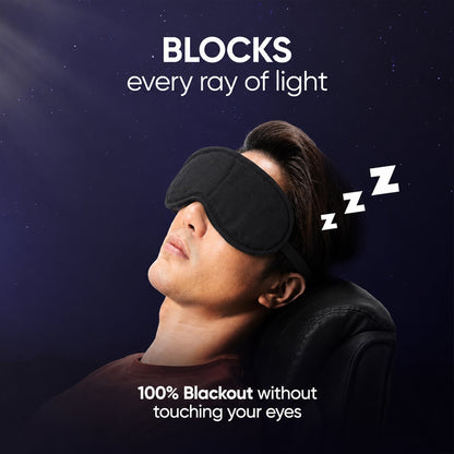 Black eye mask front view