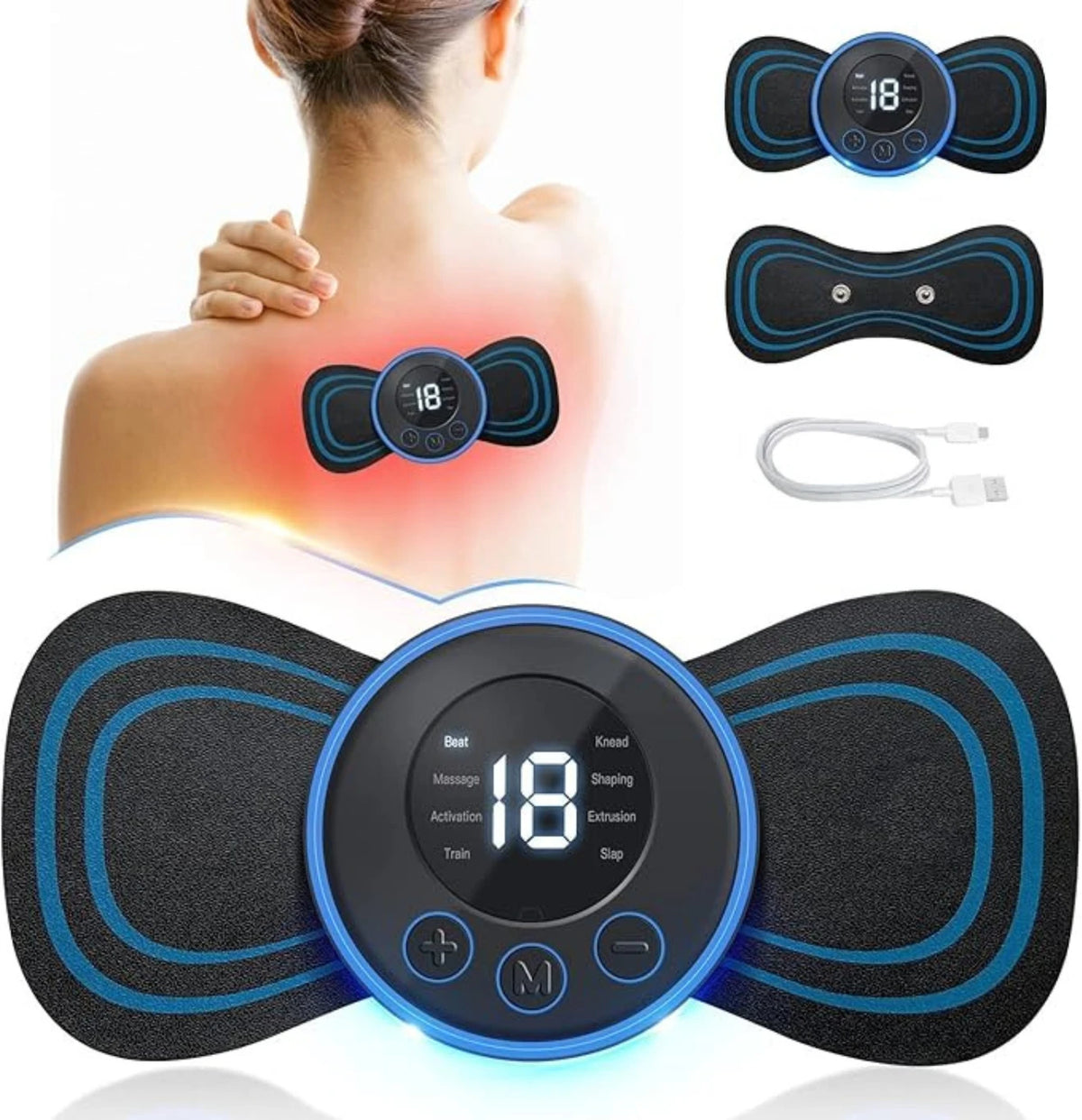 Portable Neck Massager – USB Rechargeable EMS | Velvet Wellness