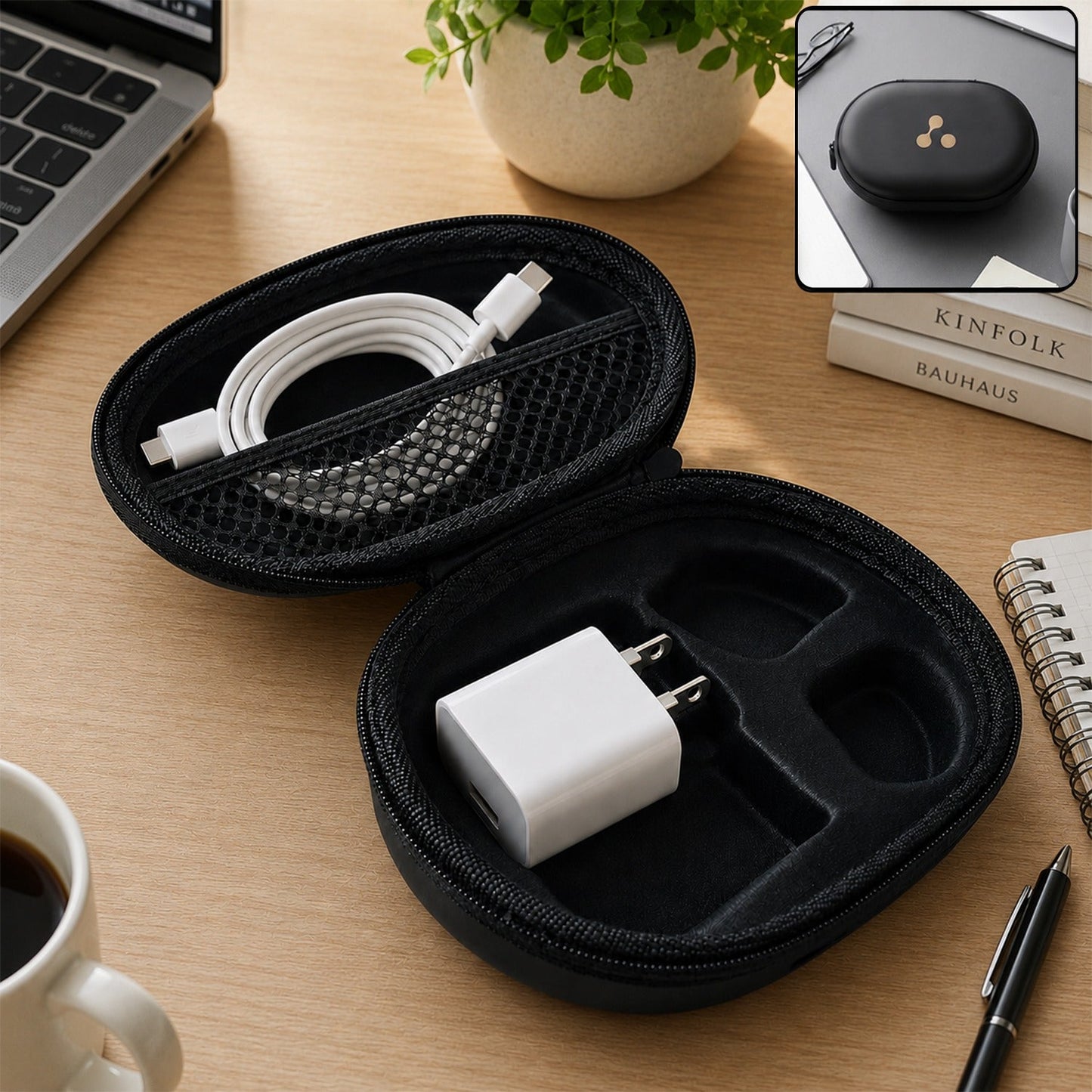 Mix Hard Shell Charging Cable and Adapter Storage Case