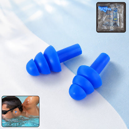 Men Swimming Ear Plugs Reusable Waterproof Silicone