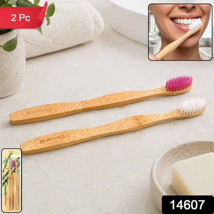 Women Bamboo Toothbrush Set Soft Bristles Eco Friendly