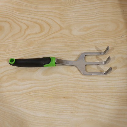 Sturdy 3 prong cultivator tool for effective garden care