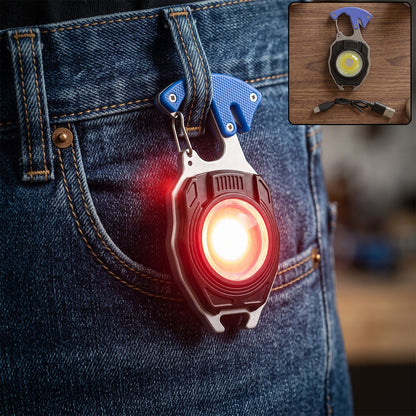 Travel LED Light Keychain Rechargeable Mini Flashlight
