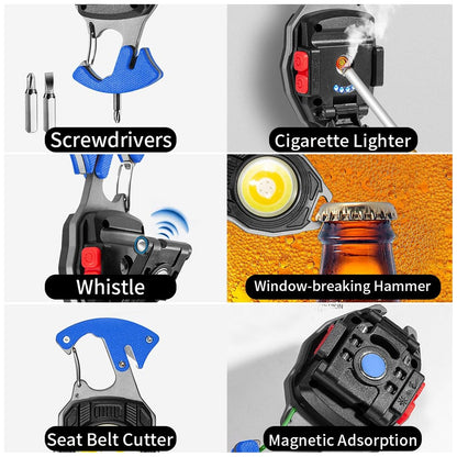 Travel LED Light Keychain Rechargeable Mini Flashlight