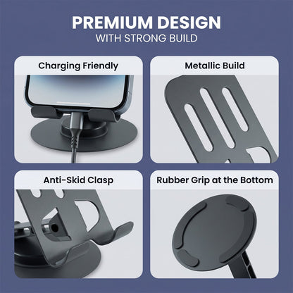 Compact adjustable phone stand for home and office