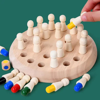 Wooden Memory Chess Game