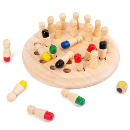 Wooden Memory Chess Game