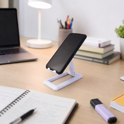 Adjustable design of foldable phone stand
