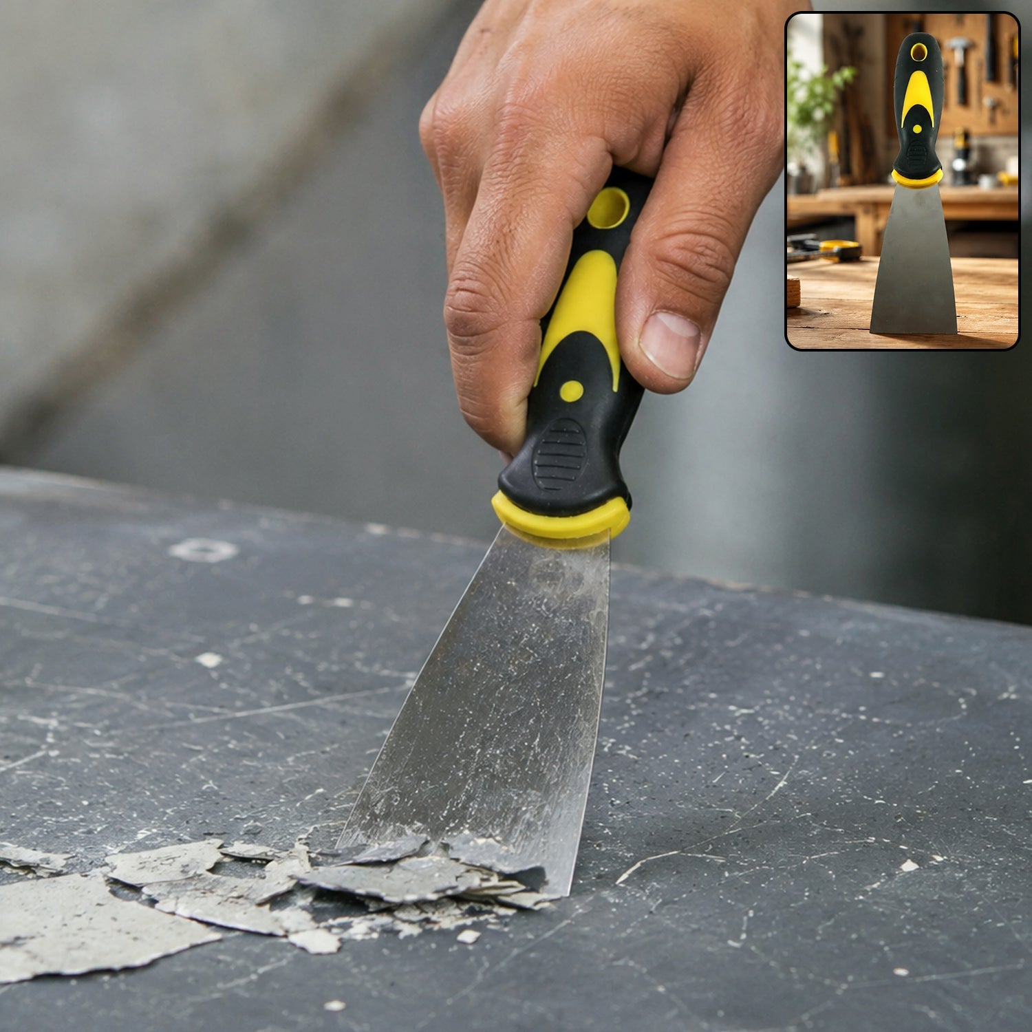 Stainless steel wide blade putty knife