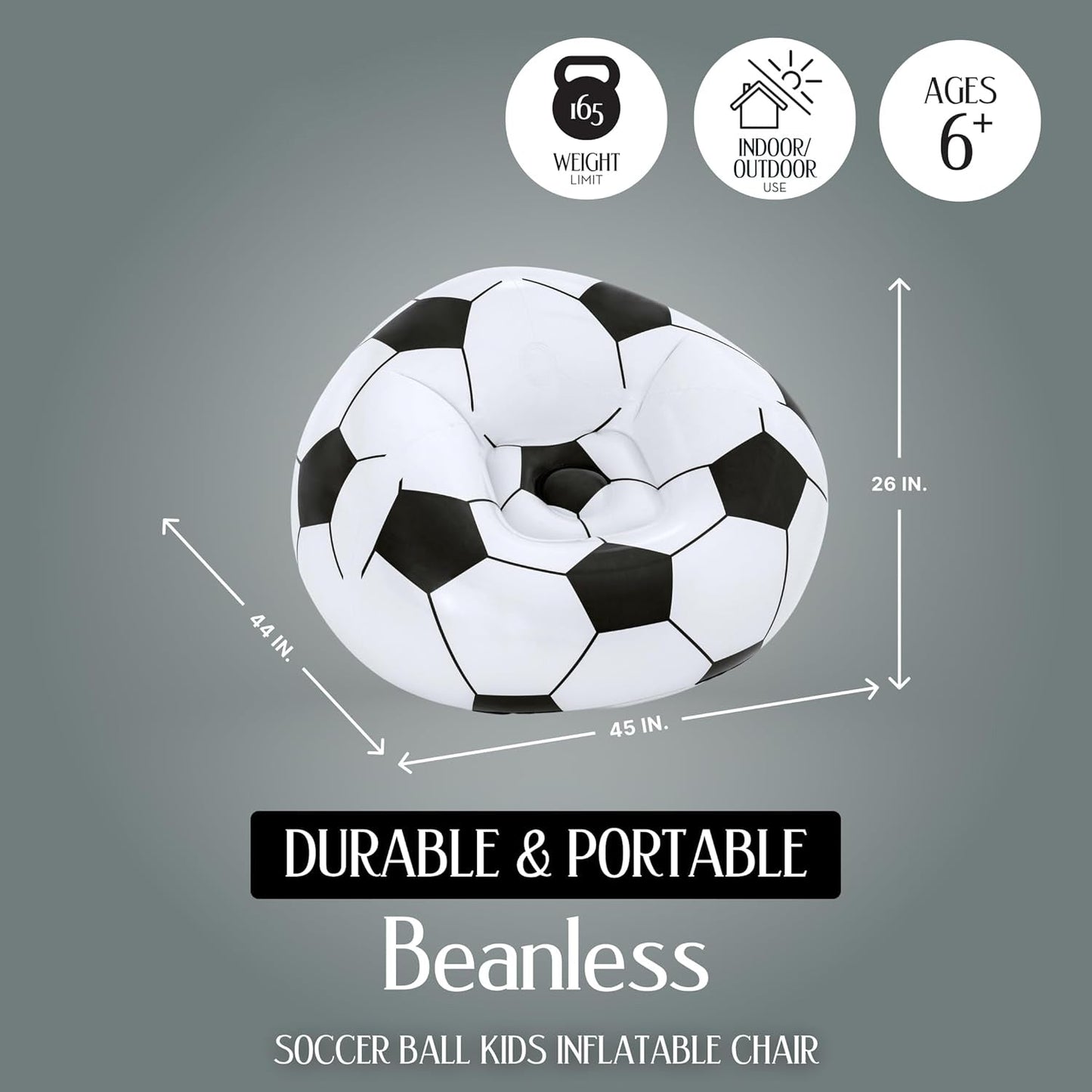 Soccer ball chair size guide