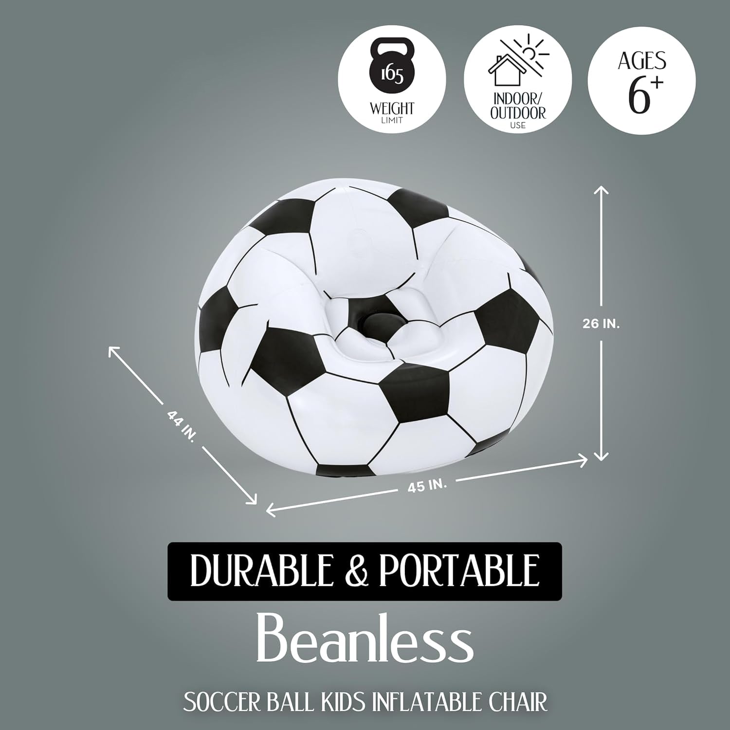 Soccer ball chair size guide