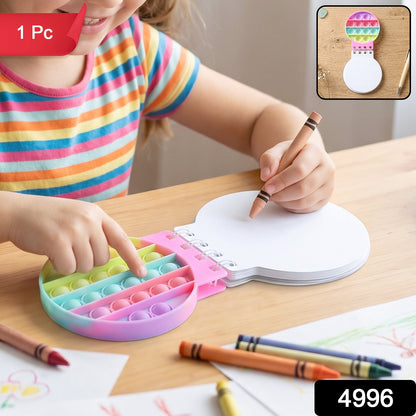 Rainbow pop it bubble notebook for kids to write and fidget