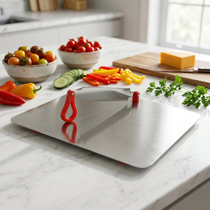 Steel chopping board white bg